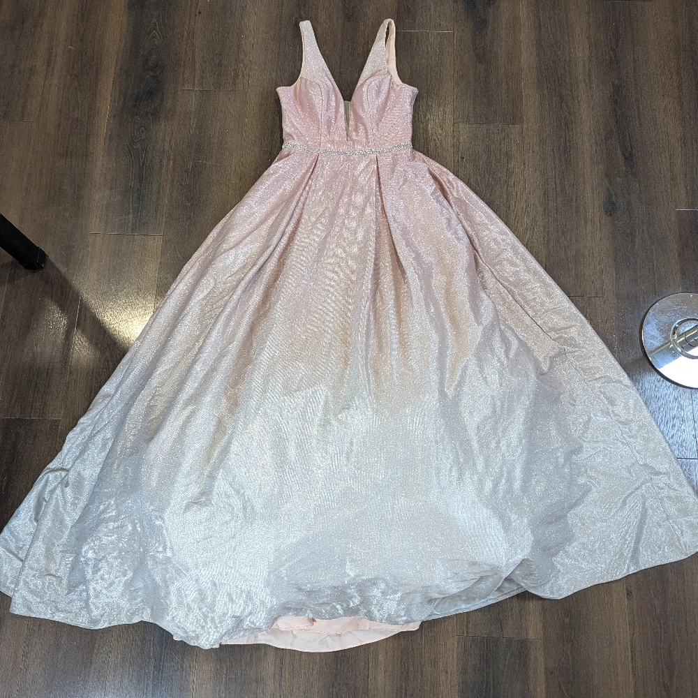 Night Studio sz. 6 pink / silver gown dress